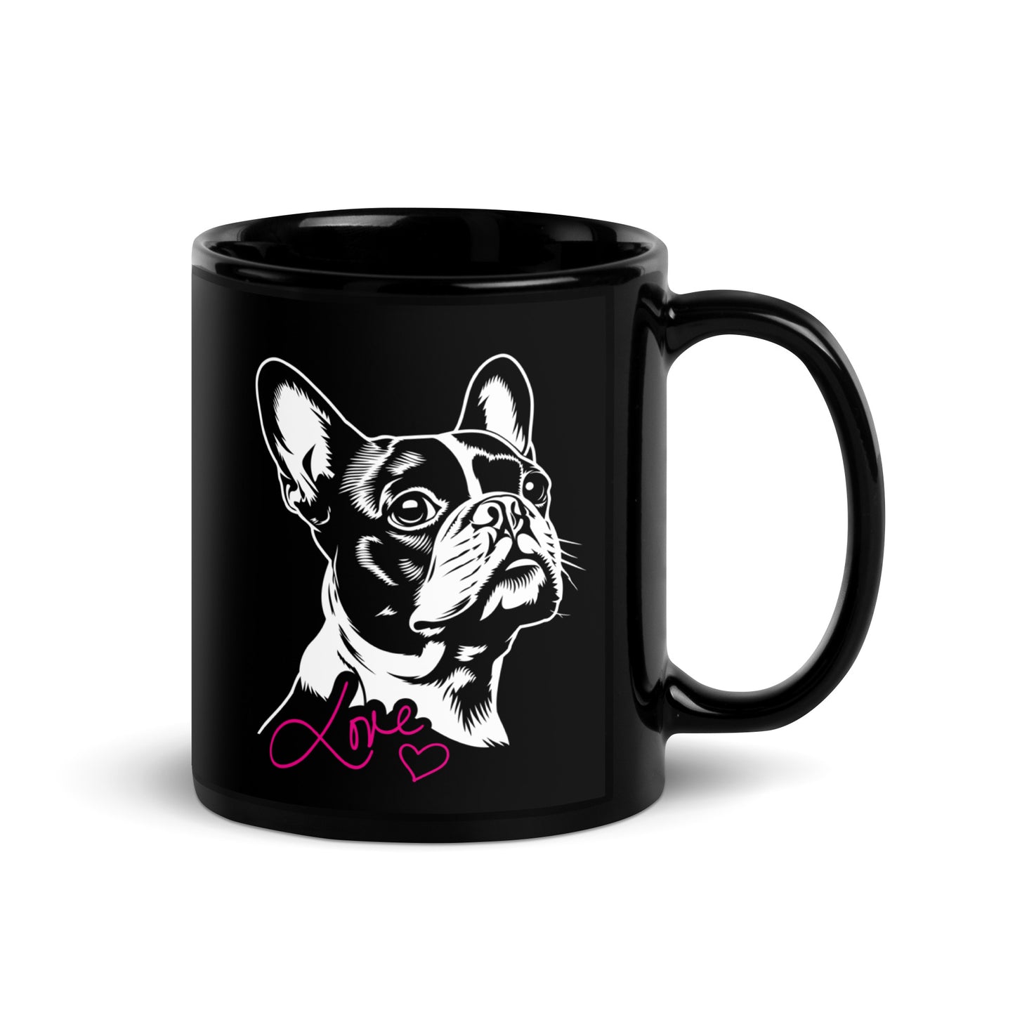 Boston Terrier Dog [00317] Tasse schwarz