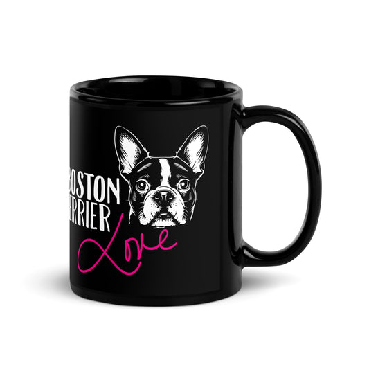 Boston Terrier Dog [00316] Tasse schwarz