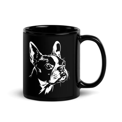 Boston Terrier Dog [00315] Tasse schwarz