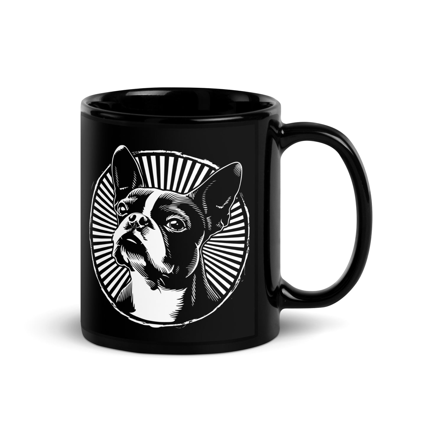 Boston Terrier Dog [00314] Tasse schwarz