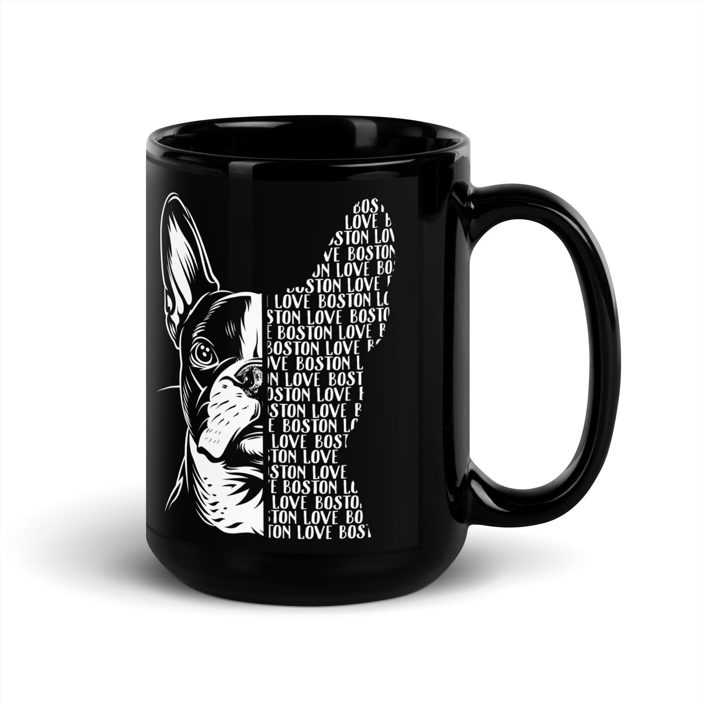 Boston Terrier Dog [00318] Tasse schwarz