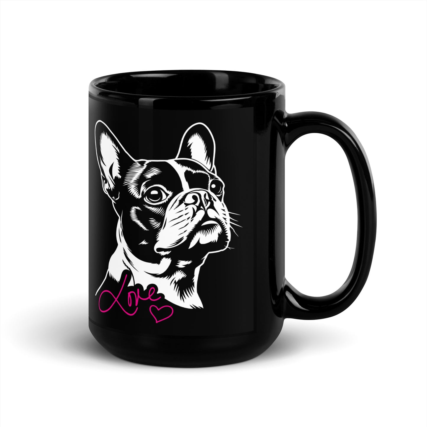 Boston Terrier Dog [00317] Tasse schwarz