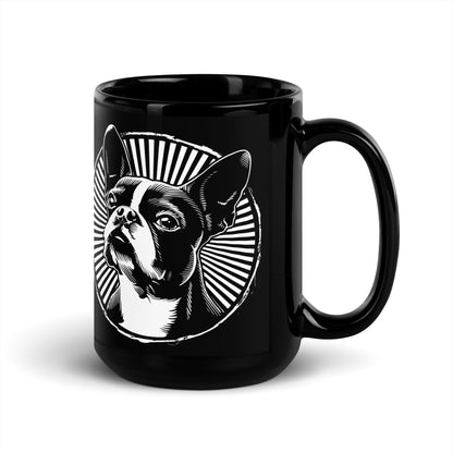 Boston Terrier Dog [00314] Tasse schwarz