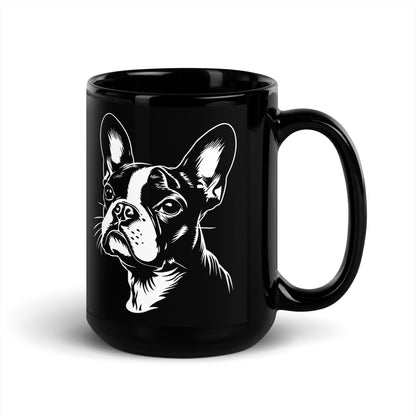 Boston Terrier Dog [00308] Tasse schwarz