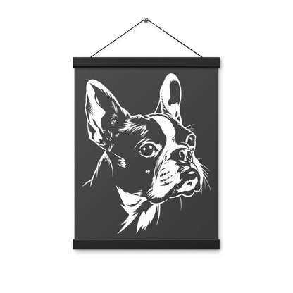 Boston Terrier Dog [00315] Poster mit Aufhängung