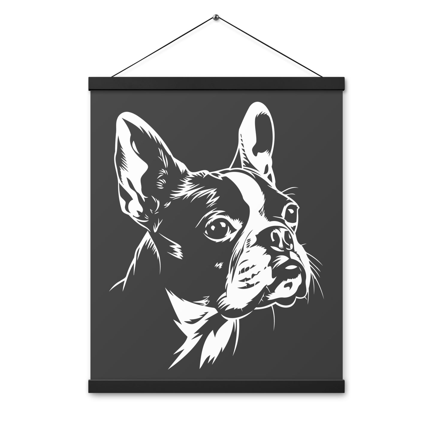 Boston Terrier Dog [00315] Poster mit Aufhängung