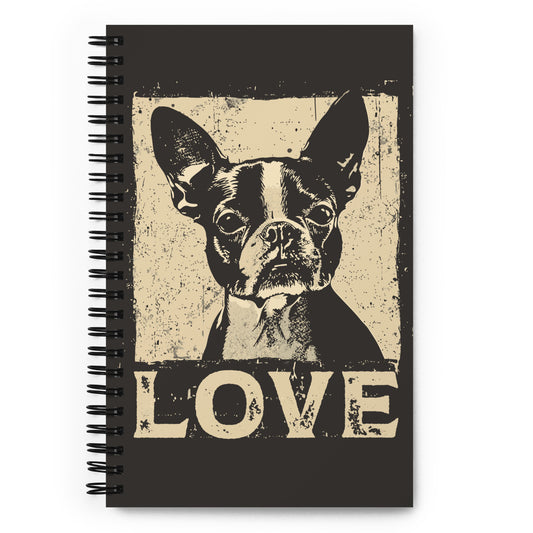 Boston Terrier Dog [00311] Spiral-Notizblock