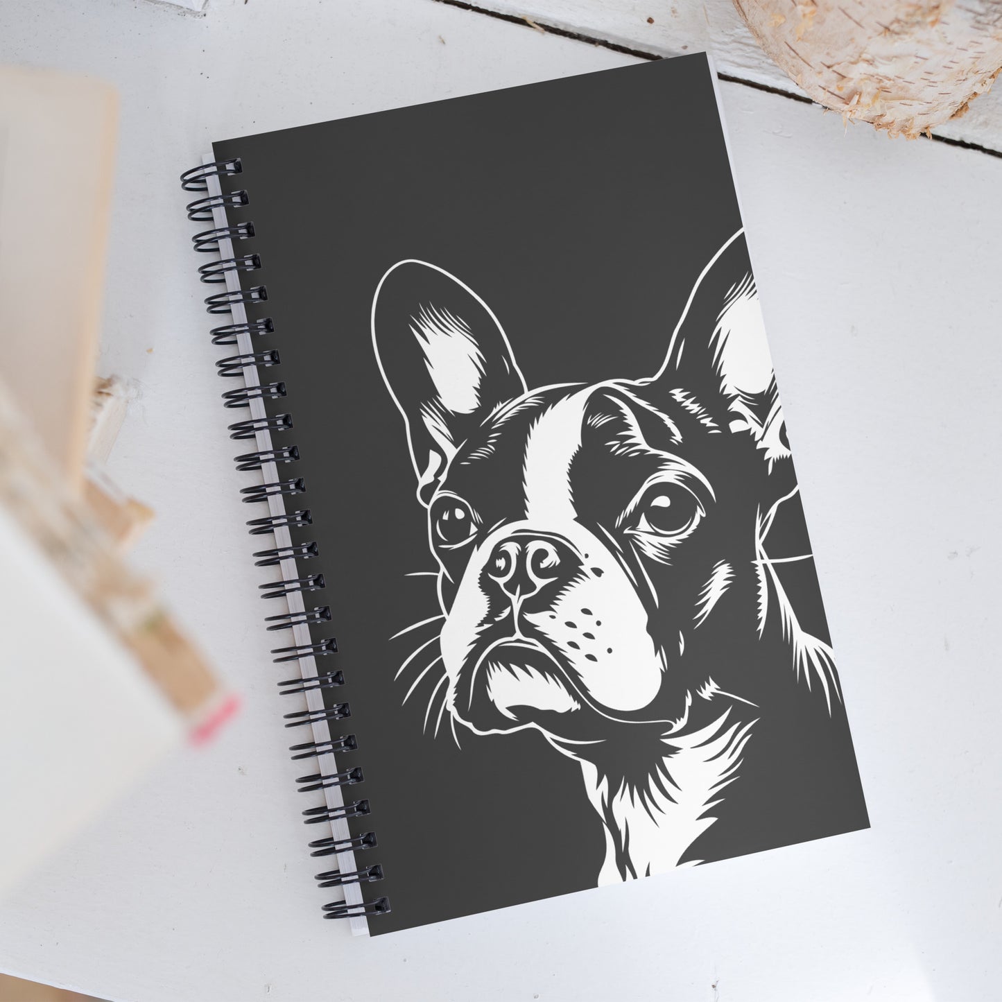 Boston Terrier Dog [00308] Spiral-Notizblock