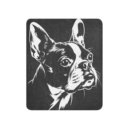 Boston Terrier Dog [00315] Sherpa-Decke