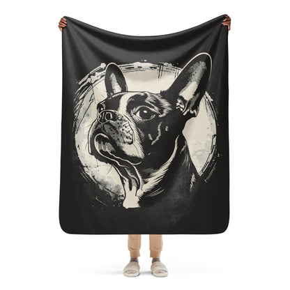 Boston Terrier Dog [00310] Sherpa-Decke