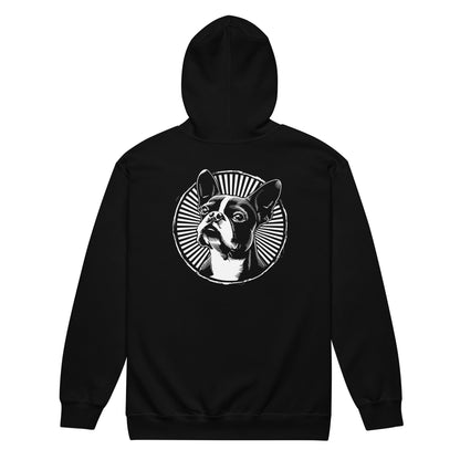 Boston Terrier Dog [00314] Zip-Hoodie Unisex