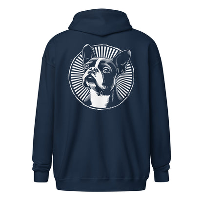 Boston Terrier Dog [00314] Zip-Hoodie Unisex