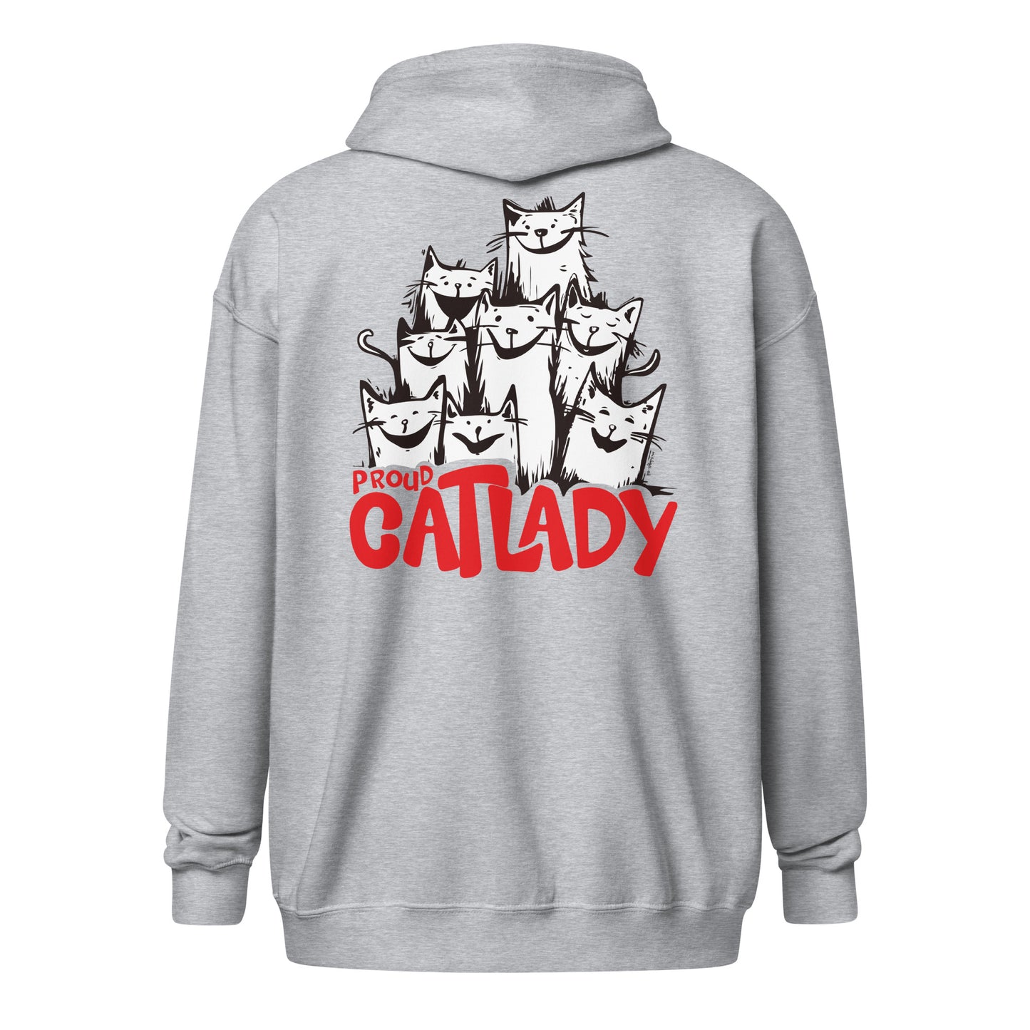 Lustiger Katzen Liebe Cartoon [00333] Zip-Hoodie Unisex