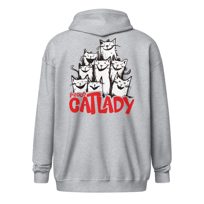 Lustiger Katzen Liebe Cartoon [00333] Zip-Hoodie Unisex