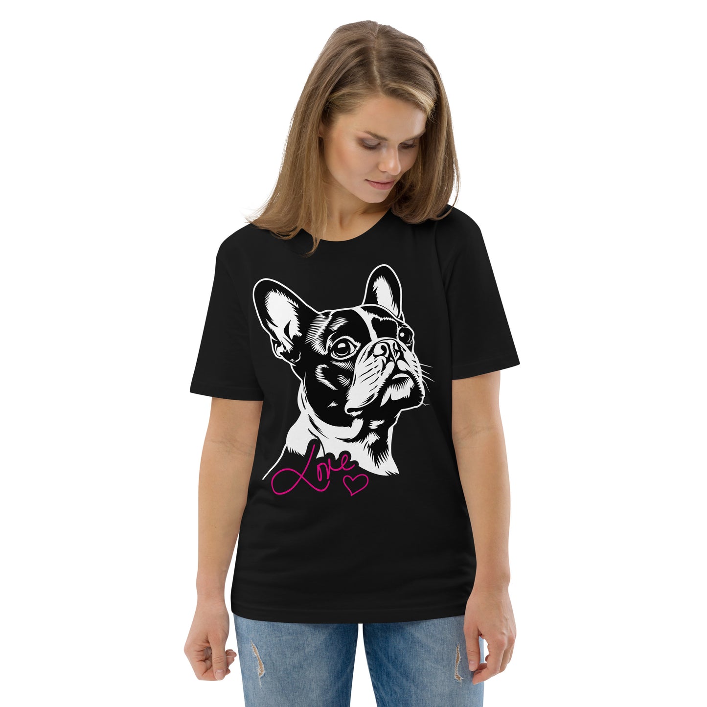 Boston Terrier Dog [00317] T-Shirt Unisex Bio