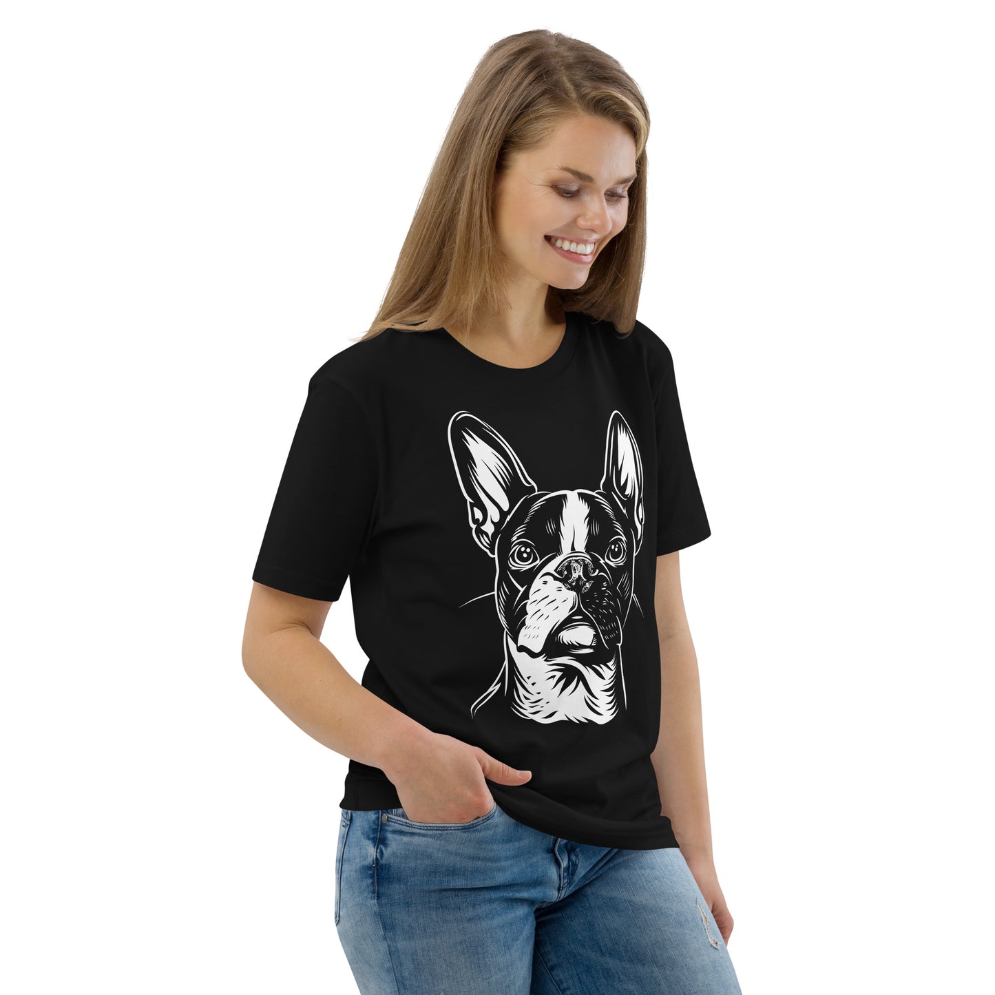 Boston Terrier Dog [00318] T-Shirt Unisex Bio