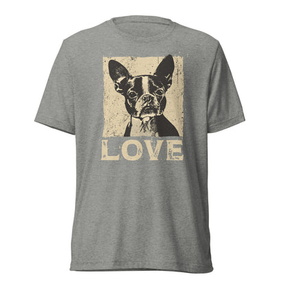 Boston Terrier Dog [00311] T-Shirt Unisex Triblend