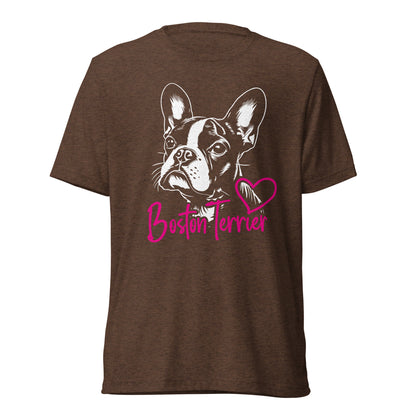 Boston Terrier Dog [00308] T-Shirt Unisex Triblend