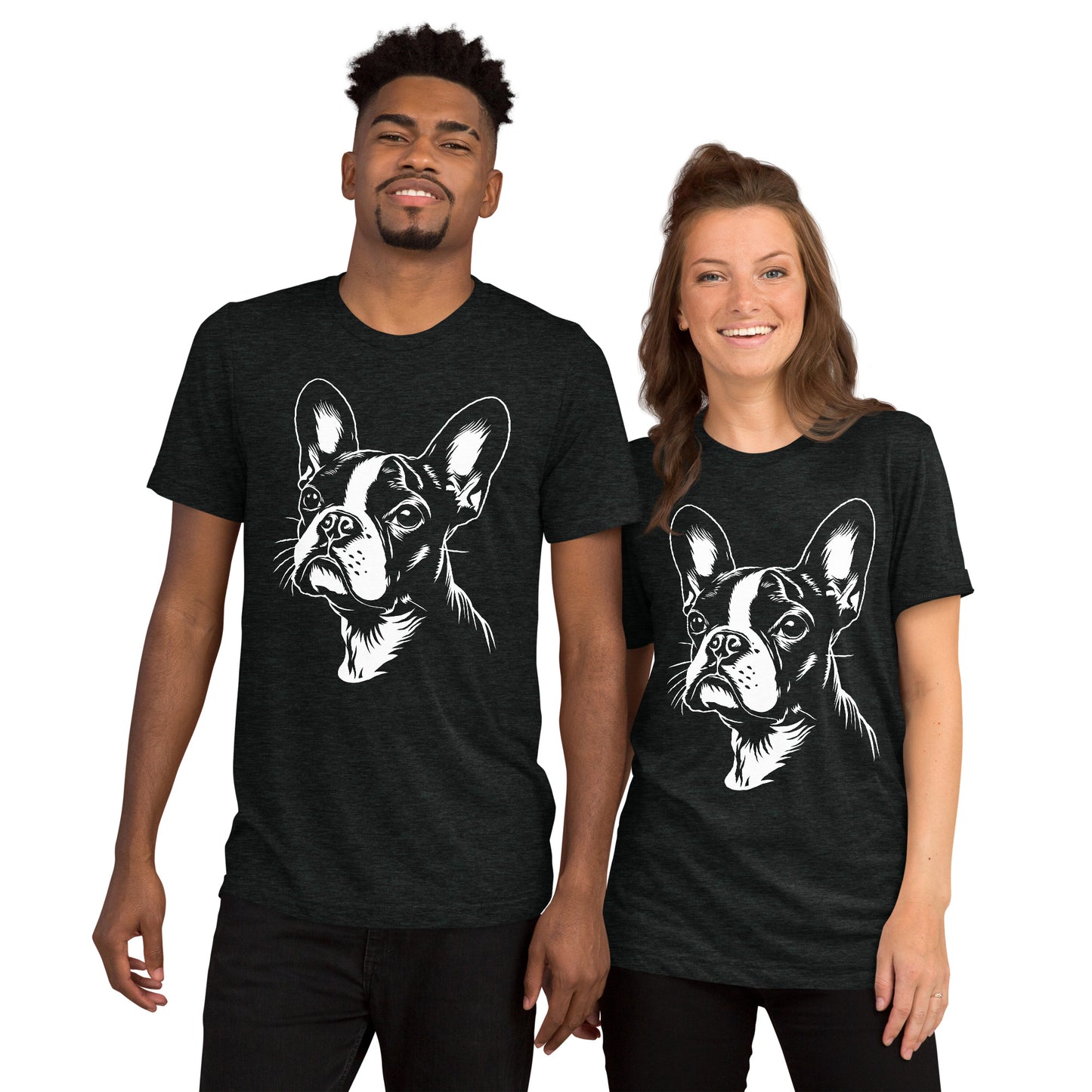 Boston Terrier Dog [00308] T-Shirt Unisex Triblend