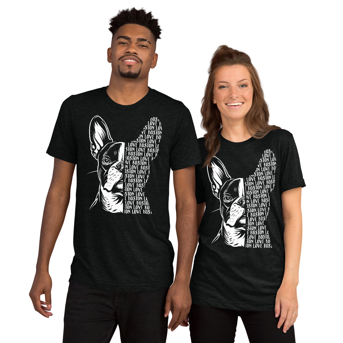 Boston Terrier Dog [00318] T-Shirt Unisex Triblend