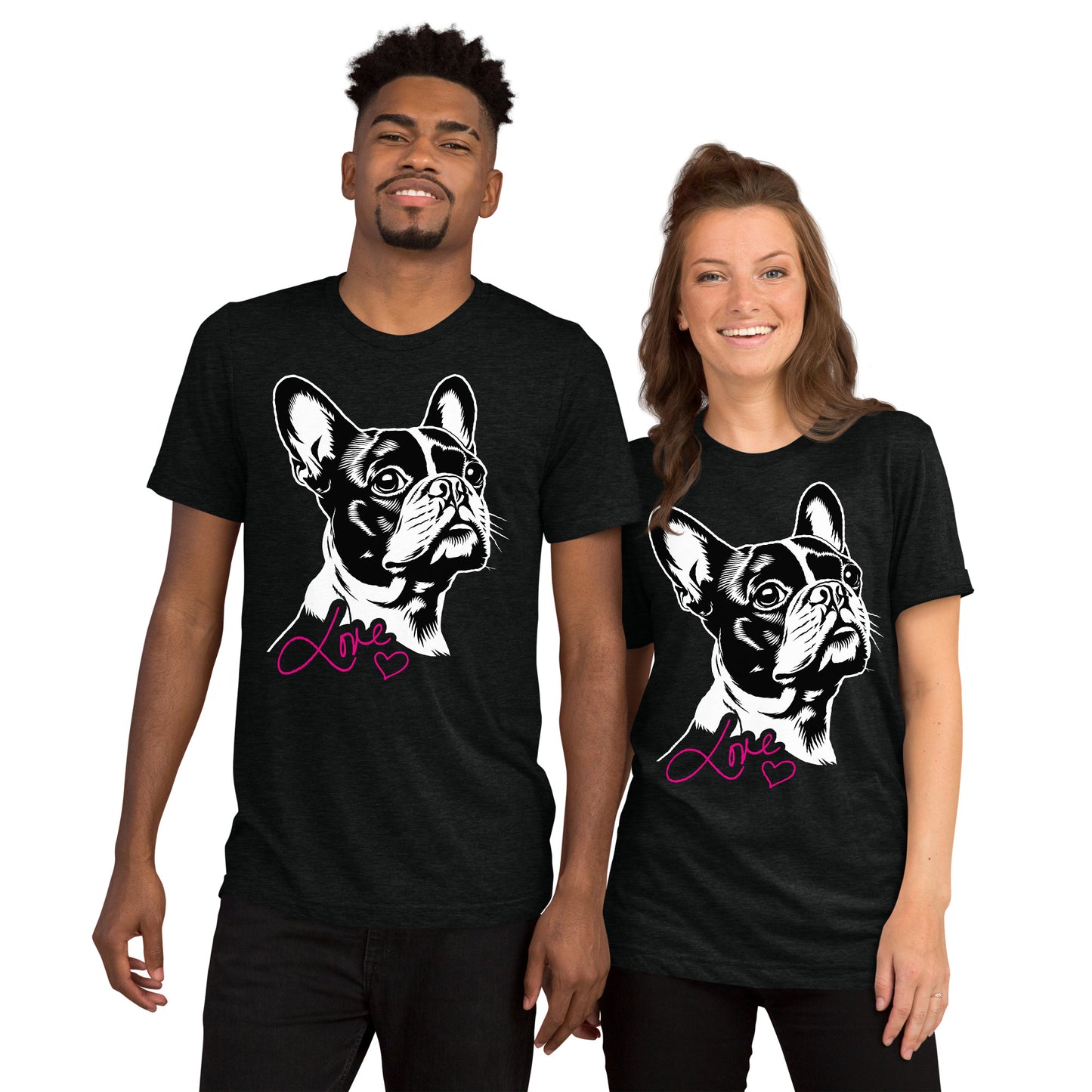 Boston Terrier Dog [00317] T-Shirt Unisex Triblend