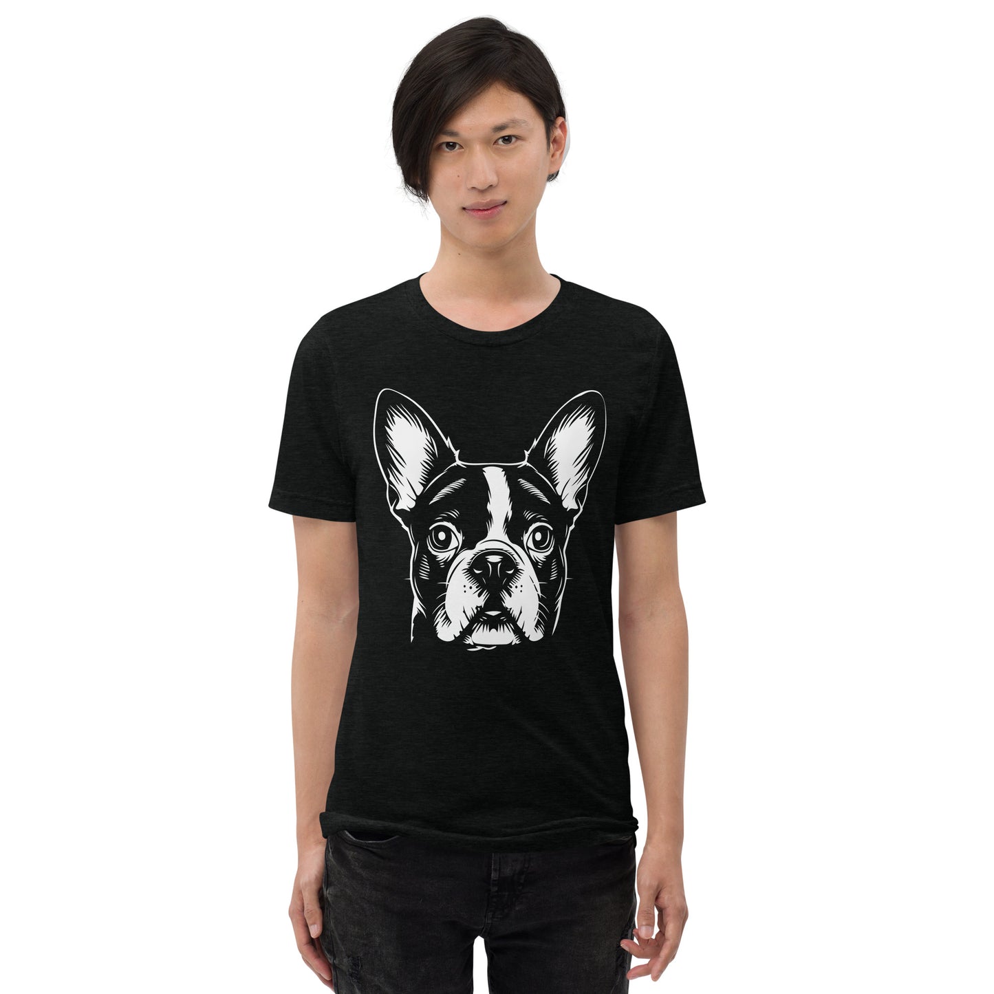 Boston Terrier Dog [00316] T-Shirt Unisex Triblend