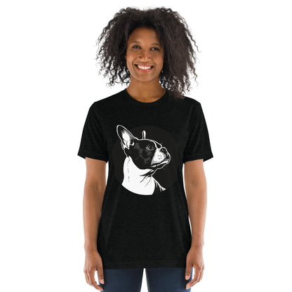 Boston Terrier Dog [00313] T-Shirt Unisex Triblend