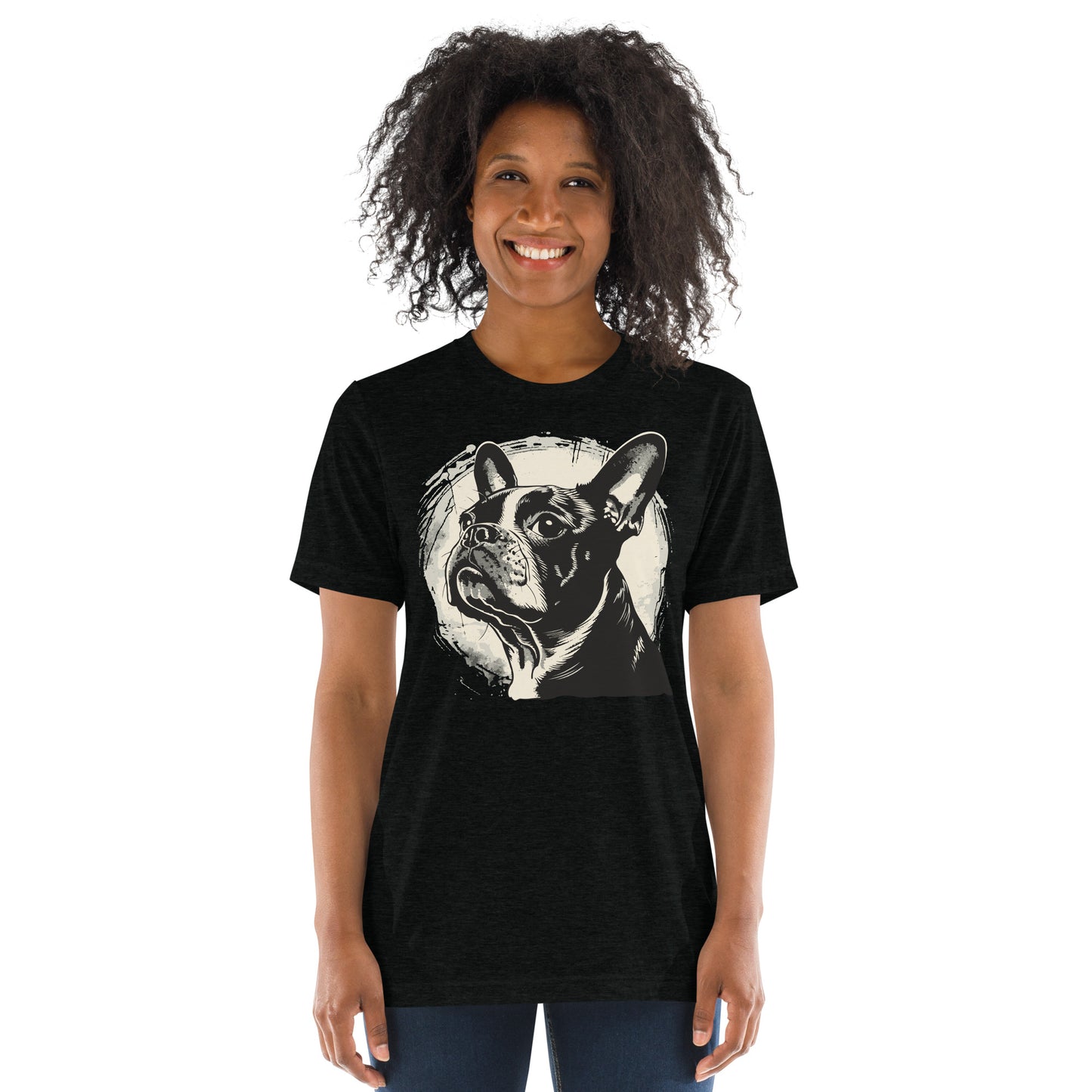 Boston Terrier Dog [00310] T-Shirt Unisex Triblend