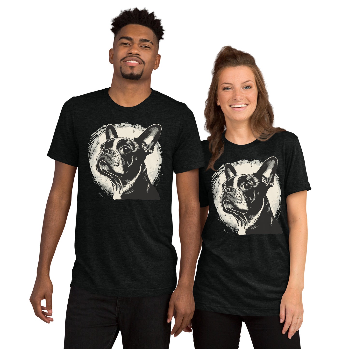 Boston Terrier Dog [00310] T-Shirt Unisex Triblend