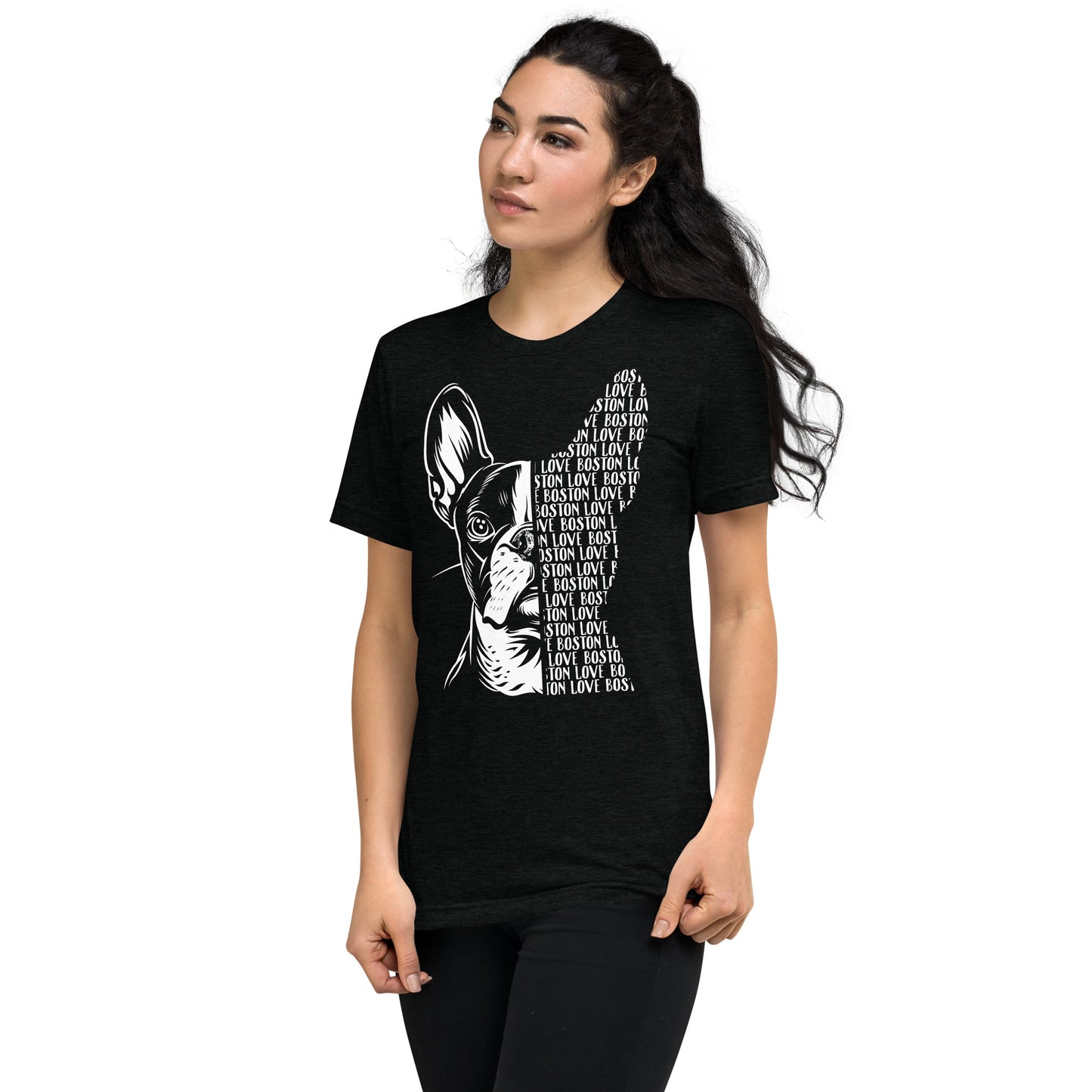 Boston Terrier Dog [00318] T-Shirt Unisex Triblend