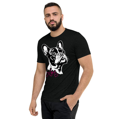 Boston Terrier Dog [00317] T-Shirt Unisex Triblend