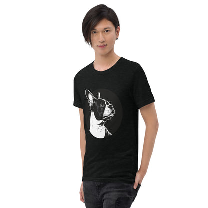 Boston Terrier Dog [00313] T-Shirt Unisex Triblend