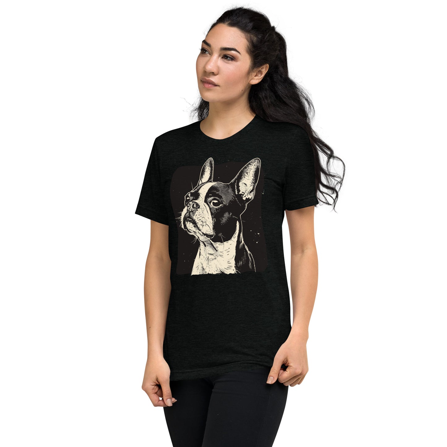 Boston Terrier Dog [00312] T-Shirt Unisex Triblend