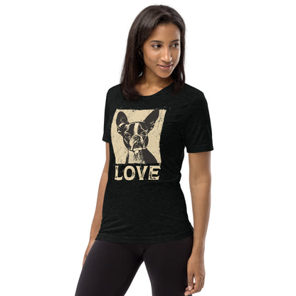 Boston Terrier Dog [00311] T-Shirt Unisex Triblend