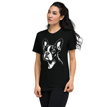 Boston Terrier Dog [00308] T-Shirt Unisex Triblend